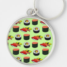 Wasabi Green Sushi Keychains