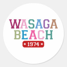 Wasaga Beach 1974 Round Sticker