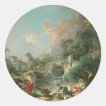 Washerwomen - François Boucher Sticker