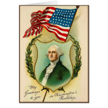 Washington Birthday Greeting Card