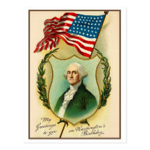 Washington Birthday Greeting Post Cards