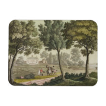 Washington's house at Mount Vernon, from 'Le Costu Rectangle Magnets