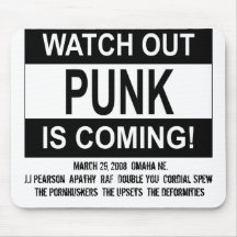 "WATCH OUT"  mousepad