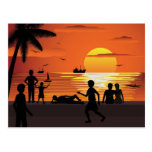 watching sunset post cards