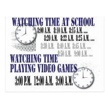 watching time at school post cards