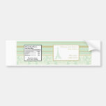 Water Bottle Label Damask Paris Bumper Sticker