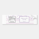 Water Bottle Label Purple Hydrangea Bumper Sticker