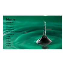Water-column896 GREEN WATER DROP COLUMN RANDOM ABS Business Card Templates