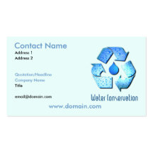 Water Conservation Business Card
