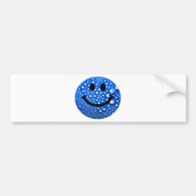 Water droplets smiley bumper stickers