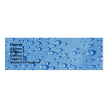 Water drops business card templates