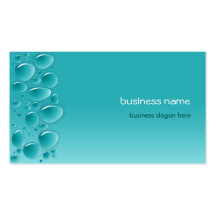 Water Drops Fresh Wet Aqua Business Card