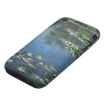 Water Lilies, Monet, Vintage Impressionism Flowers iPhone 3 Tough Covers