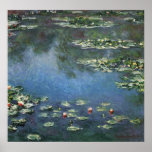 Water Lilies, Monet, Vintage Impressionism Flowers Print