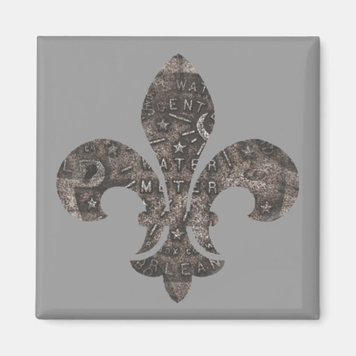 Water Metre Lid Fleur De Lis, Fridge Magnets