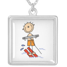 Water Skiing Stick Figure Jewelry