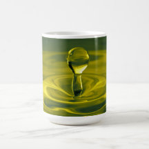 Water Splash in Green/Yellow Mug