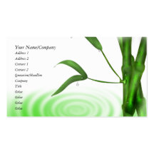 Water Wrop Water Ripple Bamboo Business Cards