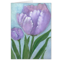 Watercolor Crocus Card