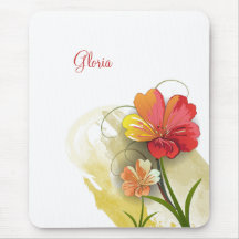 Watercolor Floral Mousepad