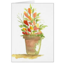 "Watercolor Flowers" Fine Art Card
