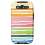 watercolor rainbow stripes Samsung Galaxy Case casemate cases