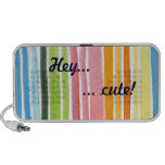 Watercolor rainbow stripes speaker speakers