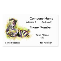 Watercolor Zeba Business Card Templates