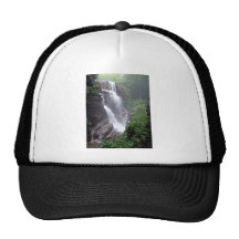 Waterfall in the forest trucker hats