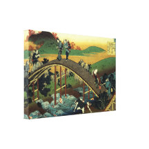 Waterfall of Ono by Hokusai Stretched Canvas Print