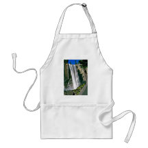 Waterfall Over Rock Cliffs Aprons