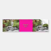 Waterfall, Waterfall, tropical chic Bumper Sticker
