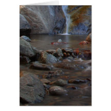 Waterfalls Streams Rocks Greeting Card
