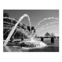 Waterfront Fountain Post Card