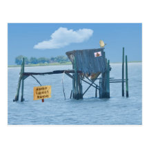 Waterfront Home Funny Postcard