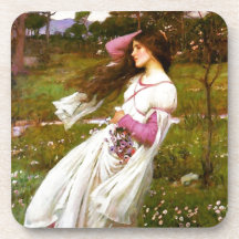 Waterhouse Windflowers Collage Coasters