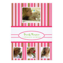 Watermellon Striped: Picture Invitation