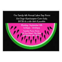 Watermelon/ Picnic Personalized Invites