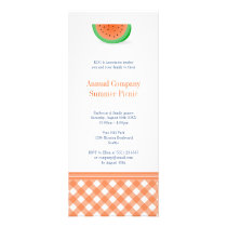 Watermelon summer picnic red gingham outdoor event invitations