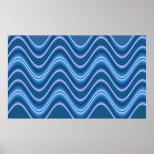 wave blue poster