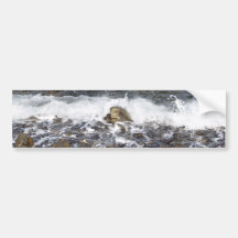 Waves Crashing To The Shore Bumper Sticker