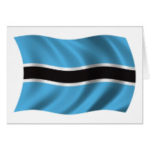 Wavy Botswana Flag Cards