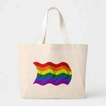 Wavy Freedom Flag Canvas Bags