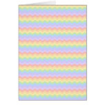 Wavy Pastel Rainbow Stripes Greeting Cards