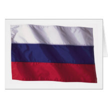 Wavy Russia Flag Cards