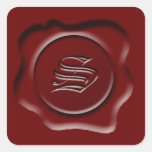 Wax Seal Monogram Letter S stickers