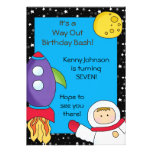 Way Out Space Birthday Invitations