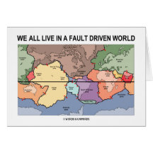 We All Live In A Fault Driven World (Geology Map) Card