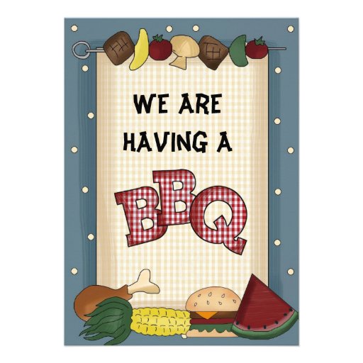 We Are Having A BBQ Invitation