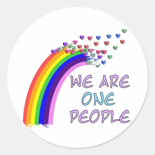 We Are One Round Sticker